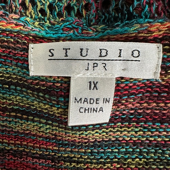 Studio JPR multicolor Knit Open Front Vest (775) - Picture 8 of 10